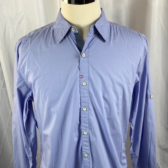 Robert Graham large blue button down shirt - Picture 3 of 8